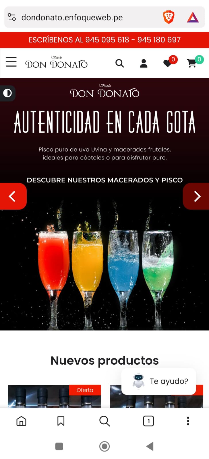 Diseño de interfaz de tienda online